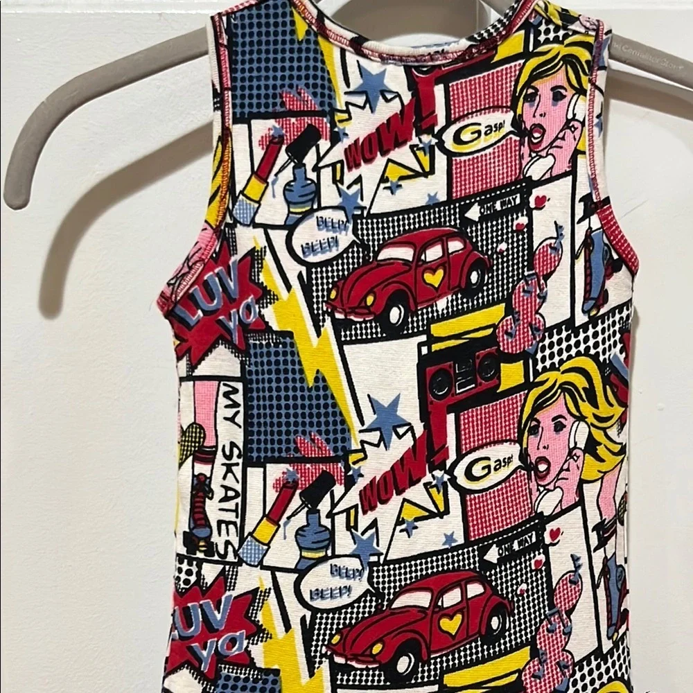 Red Superhero Comic Book girls size 4 dress